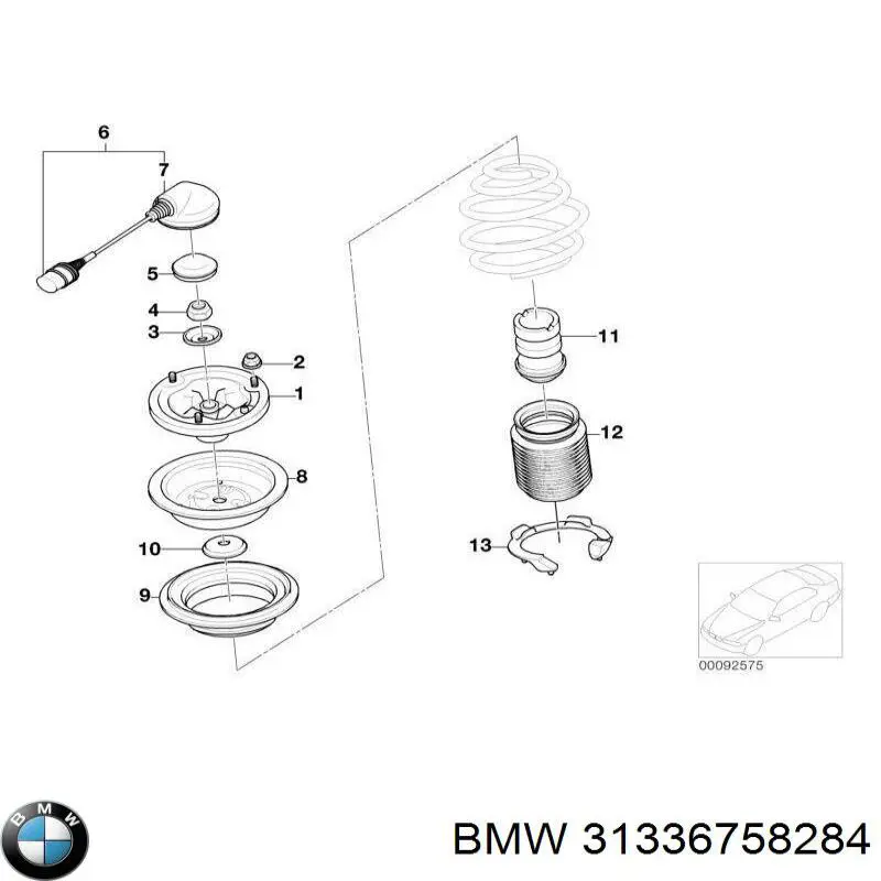 31336758284 BMW буфер-відбійник амортизатора переднього
