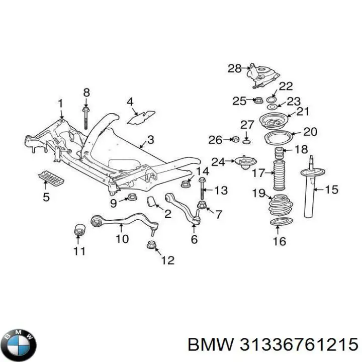 Купити 31336761215 BMW Гвинтова пружина підвіска