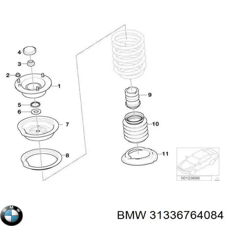 Відбійник амортизатора переднього на BMW 6 (E63)