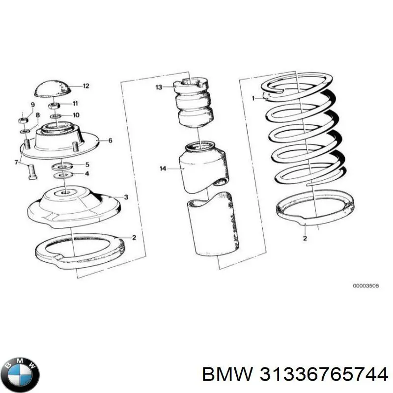 31336765744 BMW Кліпса кріплення накладок порогів