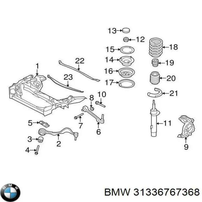 31336767368 BMW пружина передня