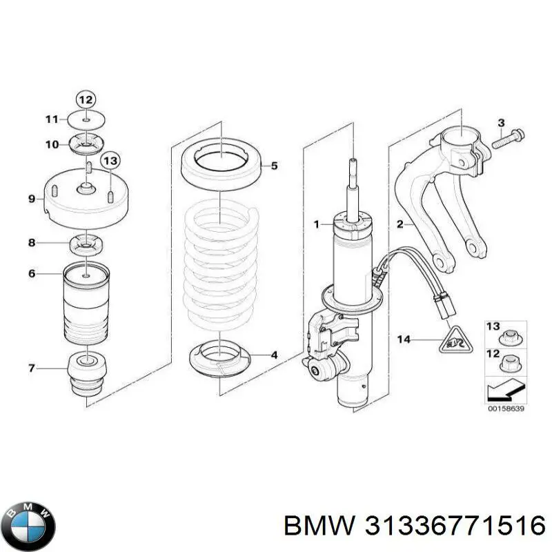 31336771516 BMW буфер-відбійник амортизатора переднього