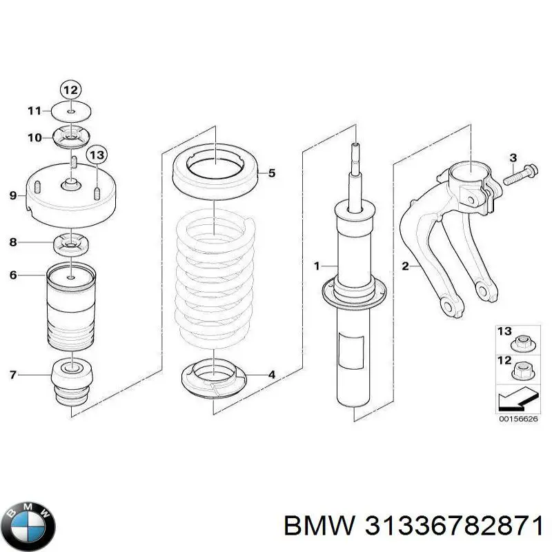 Купити 31336782871 BMW Буфер-відбійник амортизатора переднього