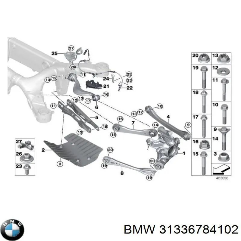 Купити 31336784102 BMW Буфер-відбійник амортизатора переднього + пильовик