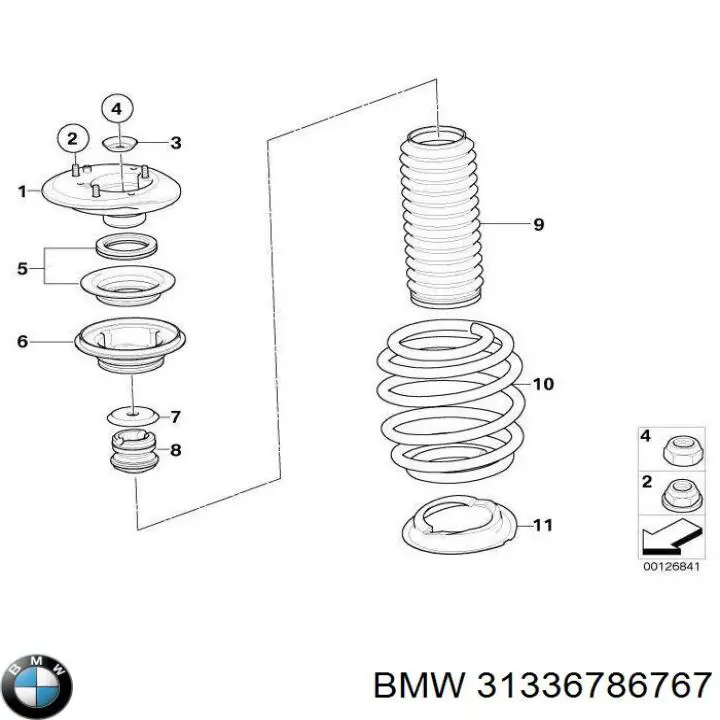 Пружина передня BMW 31336786767 ціна, від 66.56 USD