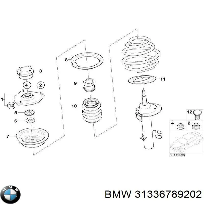 Буфер-відбійник амортизатора переднього 31306759454 BMW