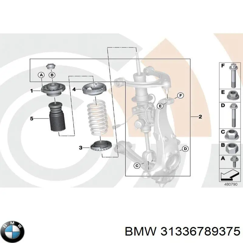 31336789375 BMW Буфер-відбійник амортизатора переднього
