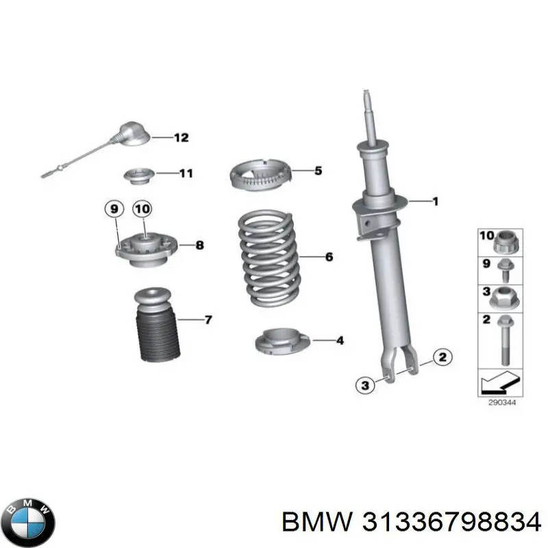 Проставка (гумове кільце) пружини передньої, верхня BMW 31336775581 ціна, від 12.53 USD