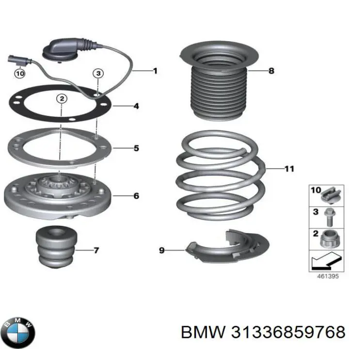 Купити 31336859768 BMW Буфер-відбійник амортизатора переднього