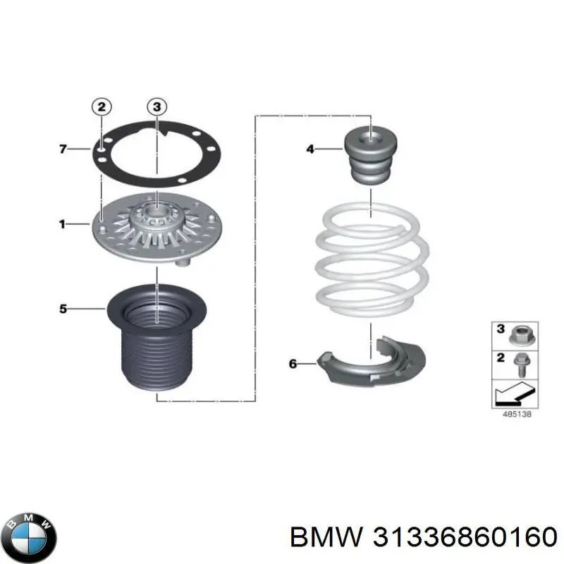 Буфер-відбійник амортизатора переднього + пильовик BMW 31336860160 ціна, від 25.60 USD