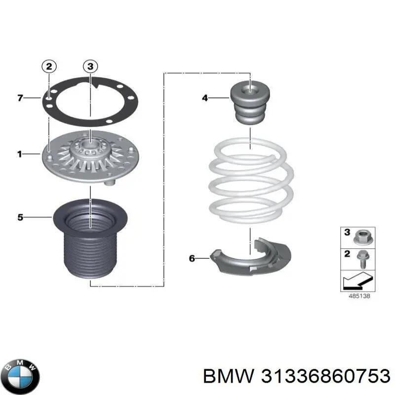 Буфер-відбійник амортизатора переднього BMW 31336860753 ціна, від 18.29 USD