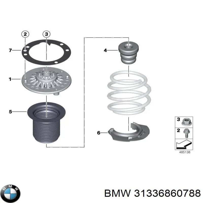 Проставка (гумове кільце) пружини задньої, нижня BMW 31336860788 ціна, від 8.99 USD