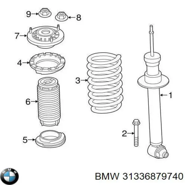 31336879740 BMW Пружина амортизатора передняя