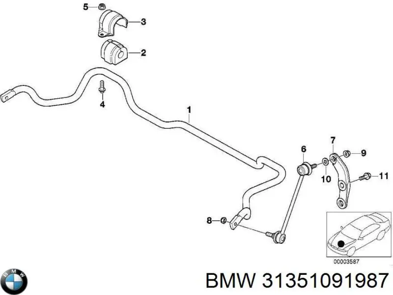 Купити 31351091987 BMW 
