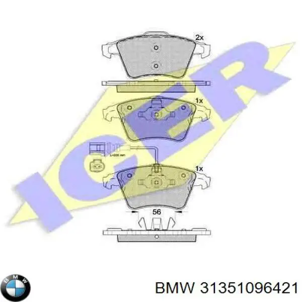 Купити 31351096421 BMW Подушка стабілізатора передня