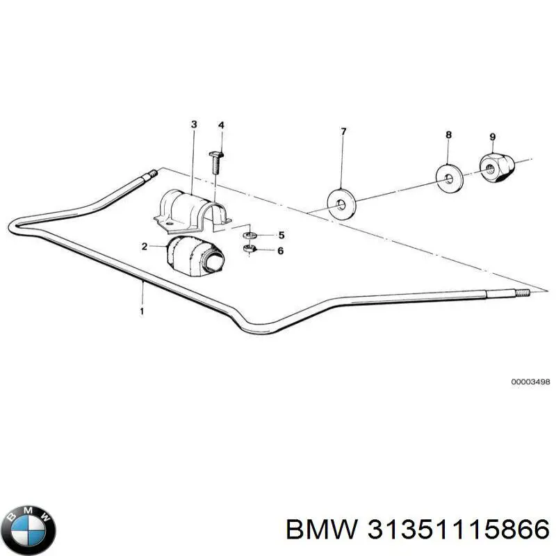 Купити 31351115866 BMW Подушка стабілізатора передня