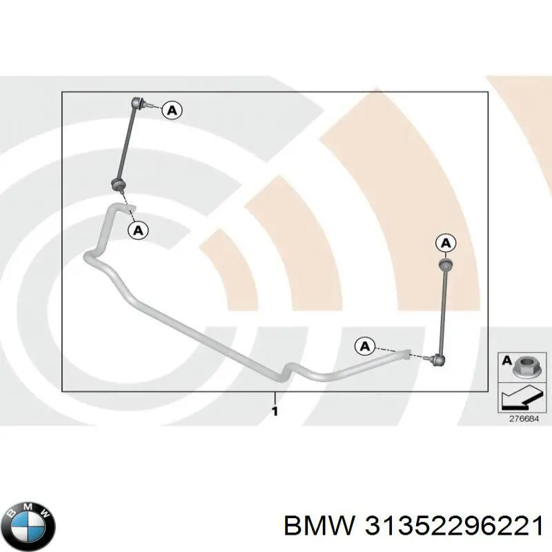 Амортизаційна стійка BMW 31352296221 ціна, від 3.80 USD