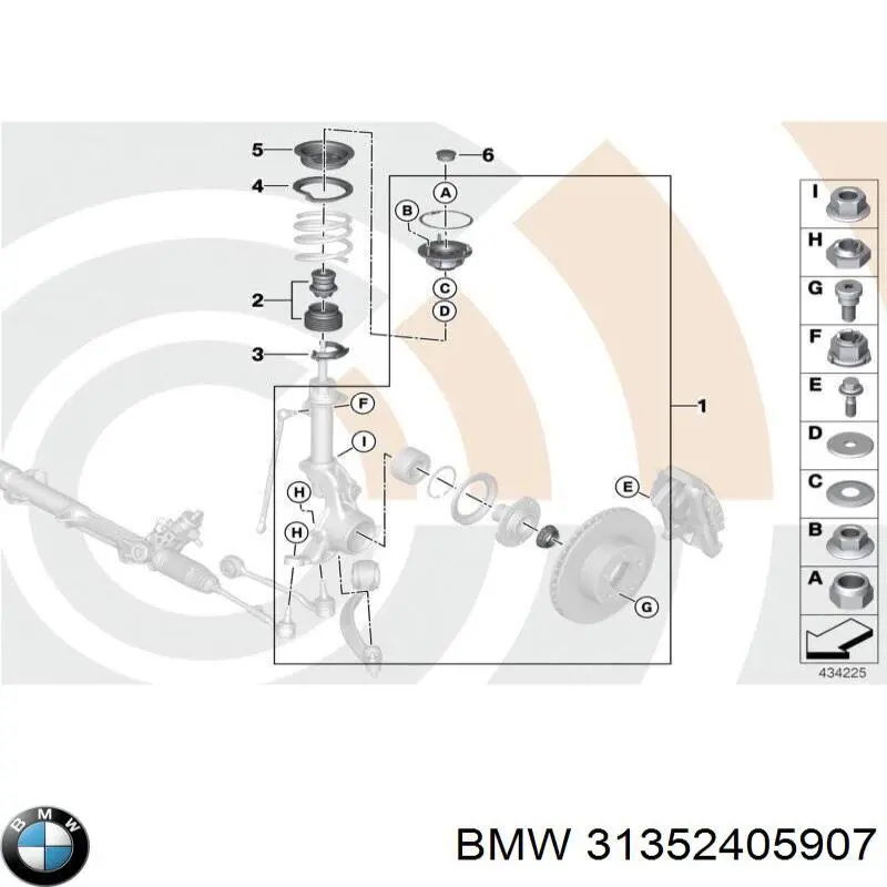 31352405907 BMW Кріплення переднього амортизатора