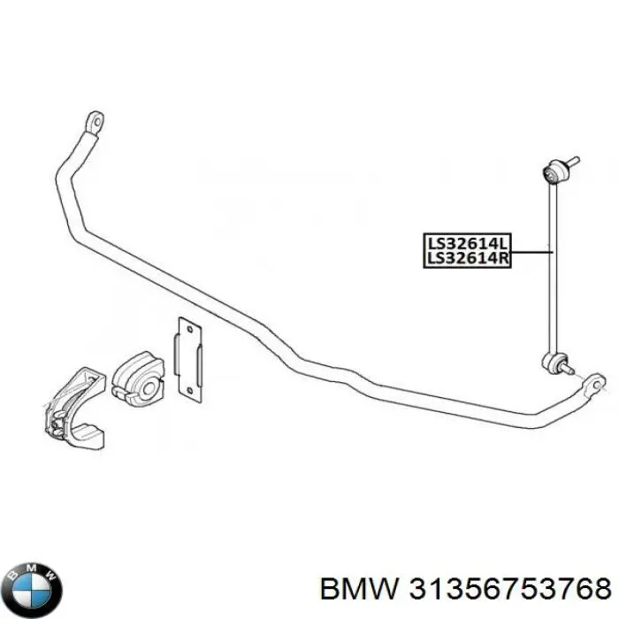 Яйця на стабілізаторі передні BMW 31356753768