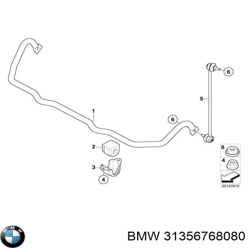 Стабілізатор задньої осі BMW 31356768080 ціна, від 50.68 USD