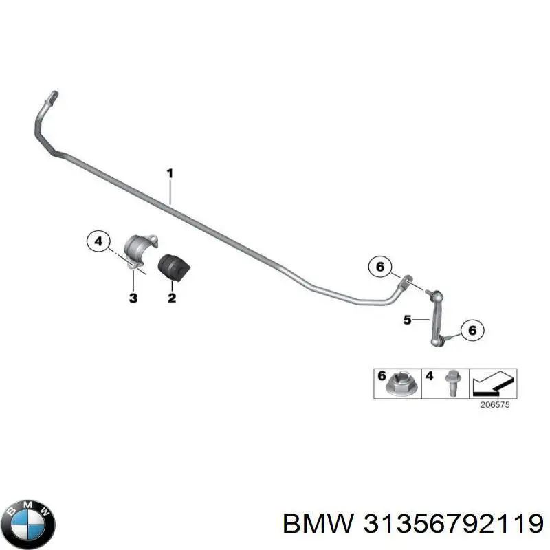 31356792119 BMW Стабілізатор передньої підвіски