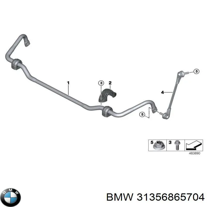 31356865704 BMW Хомут кріплення втулки стабілізатора, переднього