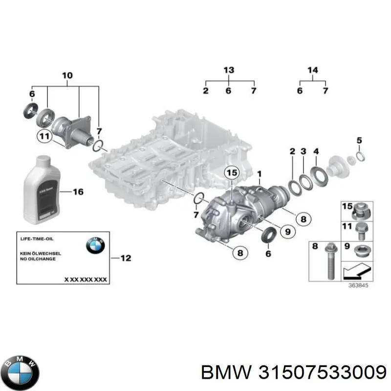 31507557374 BMW Редуктор колісний моста переднього