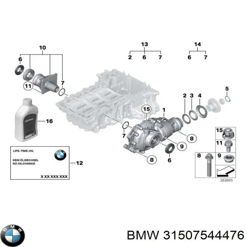 31507544476 BMW Редуктор колісний моста переднього