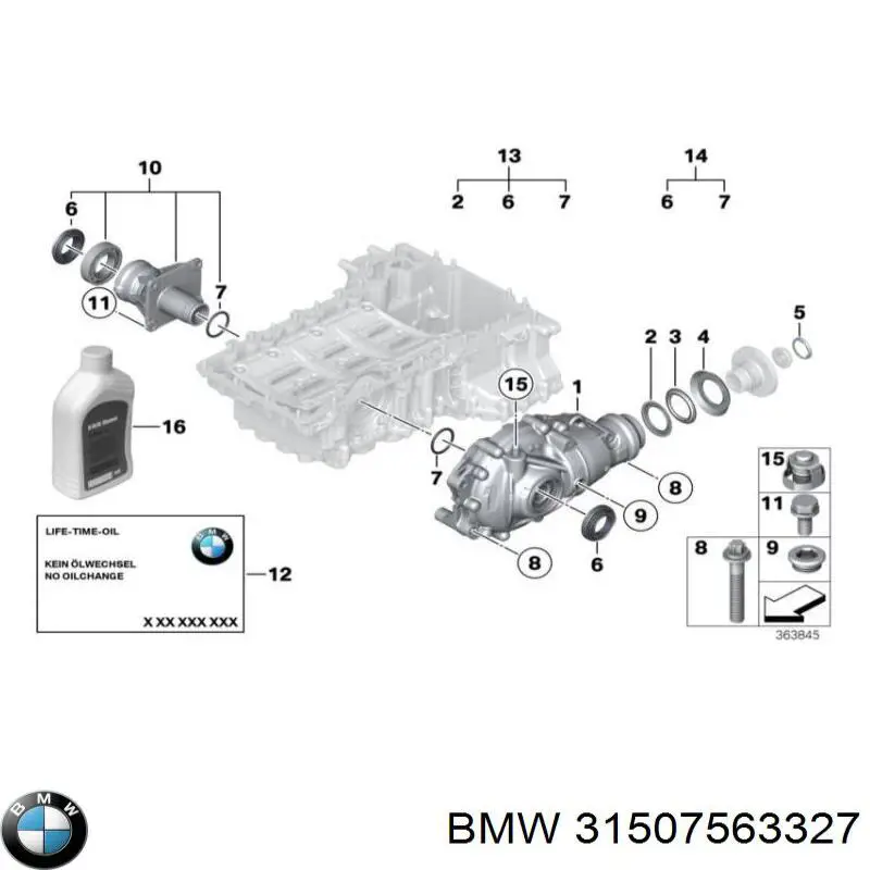 Редуктор колісний моста переднього BMW 31507555877 ціна, від 628.85 USD