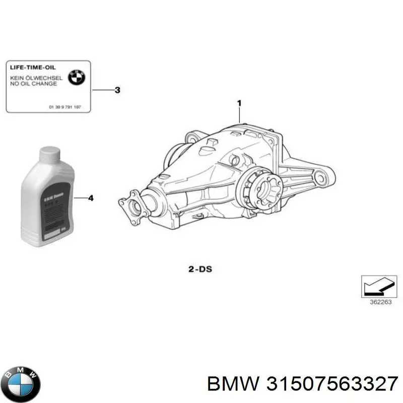 31507555877 BMW Редуктор переднього ведучого моста (головна передача)