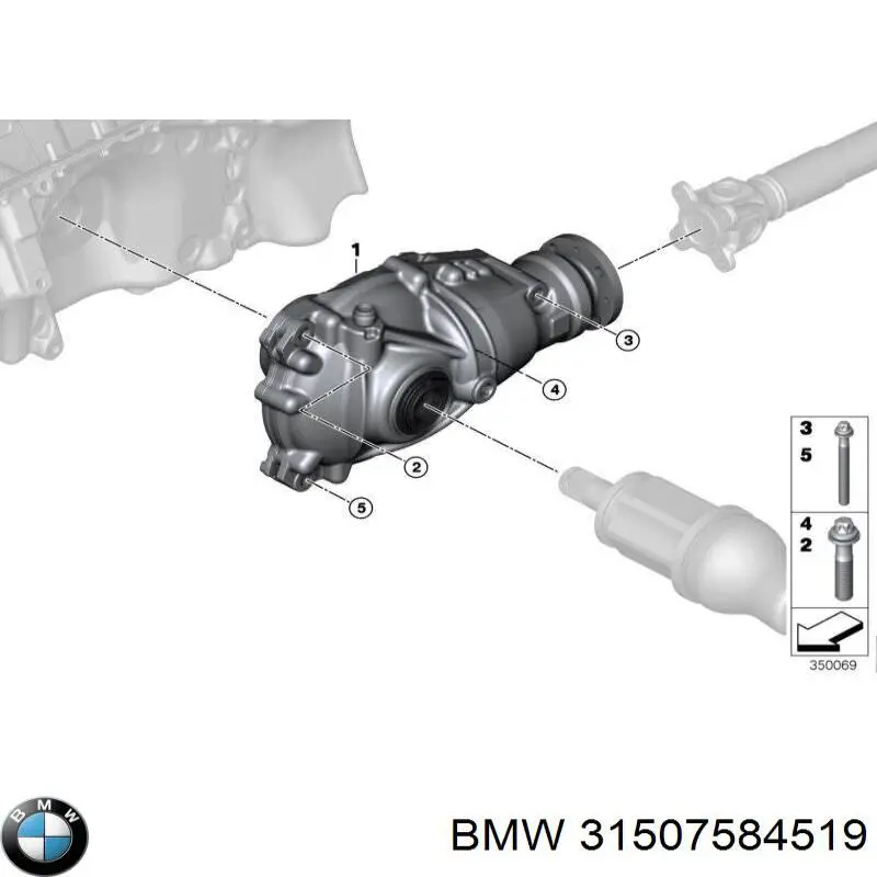 Редуктор переднього ведучого моста (головна передача) BMW 31507584519 ціна, від 501.32 USD