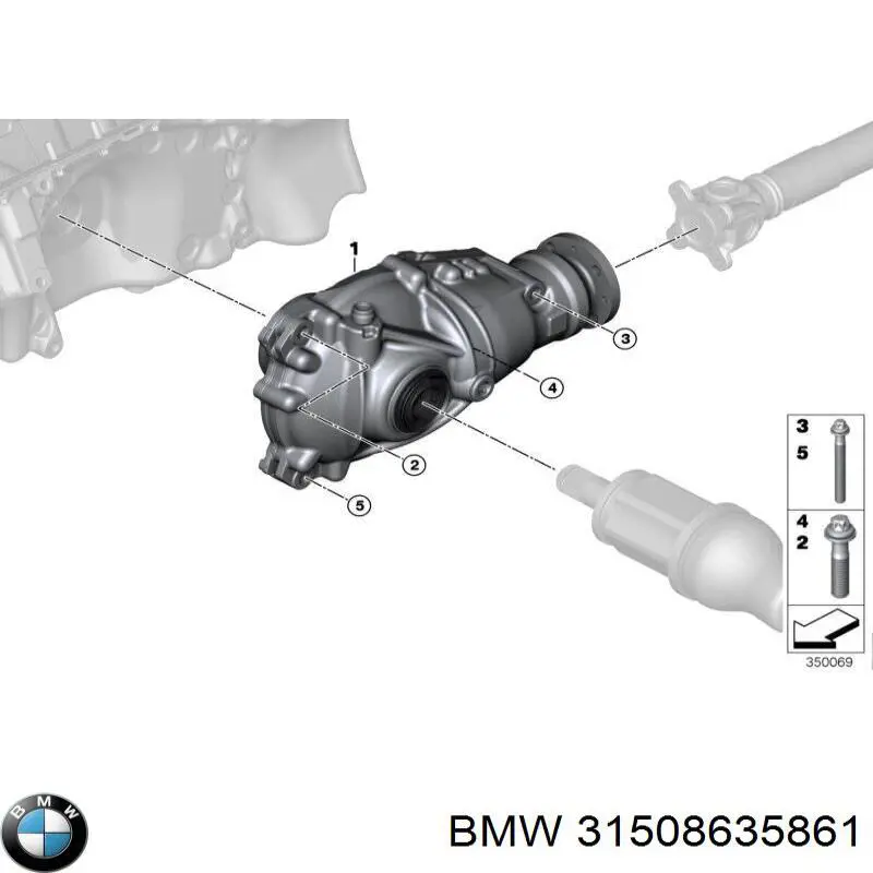 Редуктор переднього ведучого моста (головна передача) BMW 31508635861 ціна, від 57.01 USD