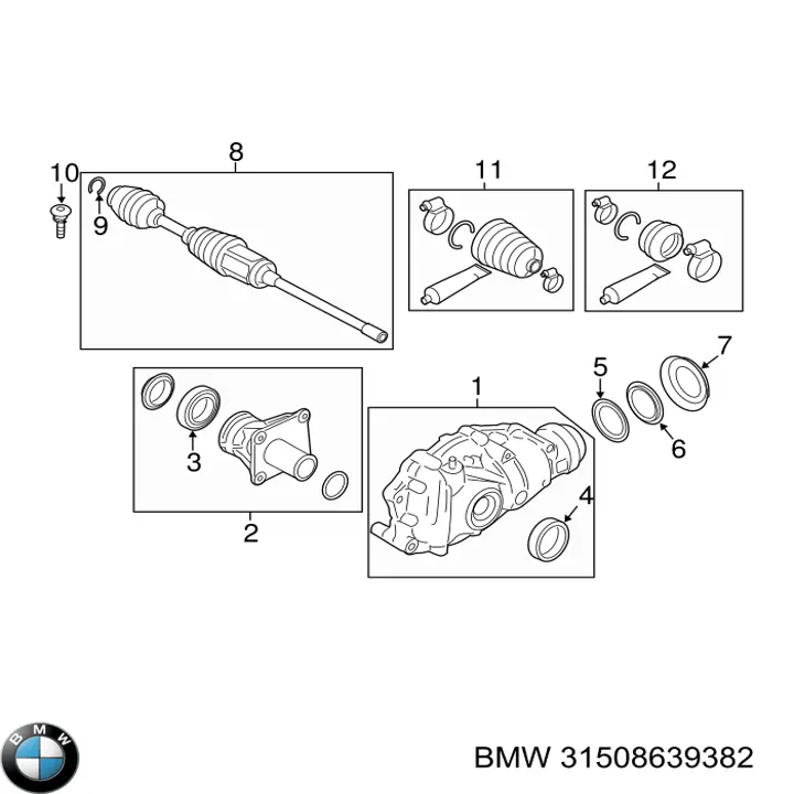 Кронштейн/траверса переднього редуктора, права BMW 31508639382 ціна, від 120.00 USD