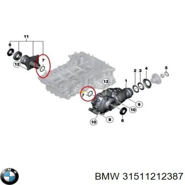 Купити 31511212387 BMW Сальник піввісі переднього моста