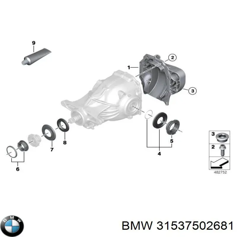 Купити 31537502681 BMW Шайба диференціалу переднього моста