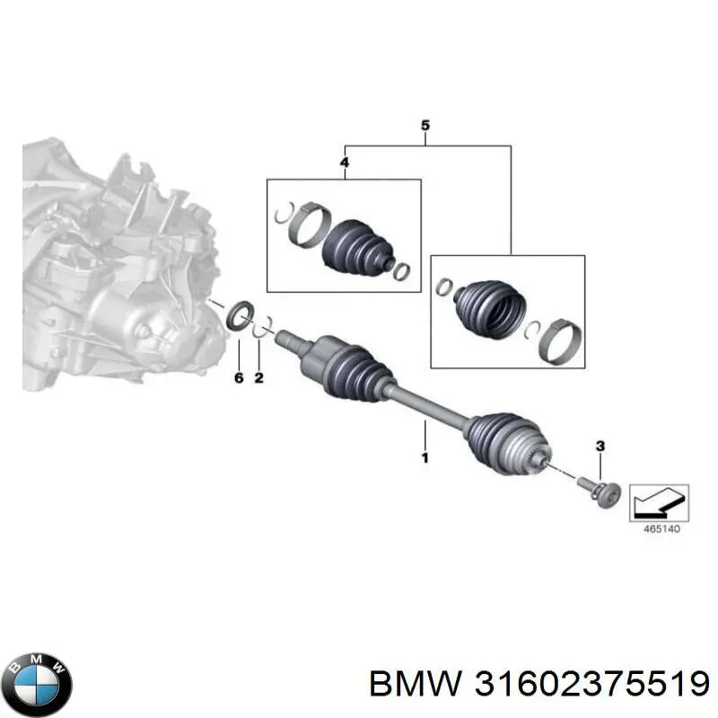 31608607269 BMW Привід лівий