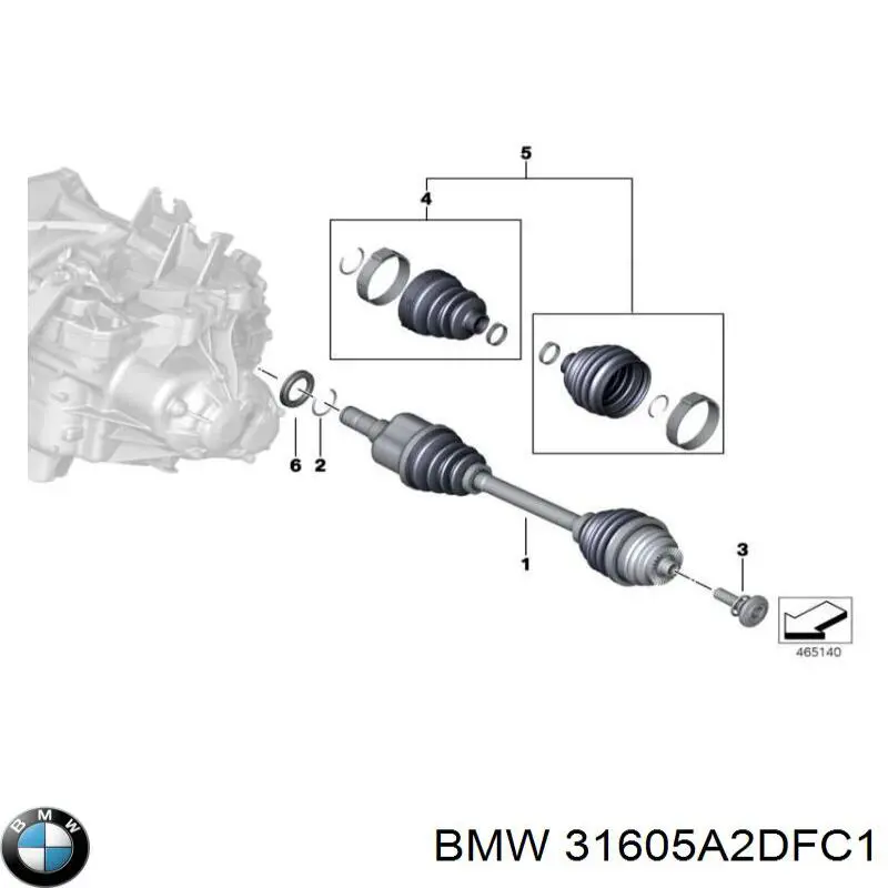 Купити 31605A2DFC1 BMW Ліва піввісь