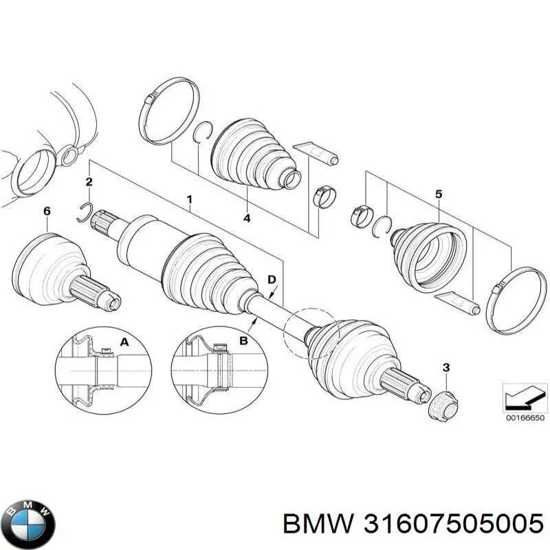 31607505005 BMW Привід лівий