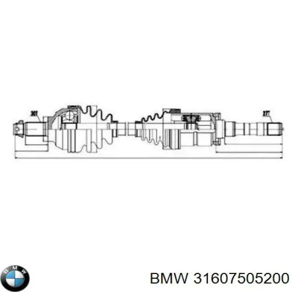 Привід правий BMW 31607502732