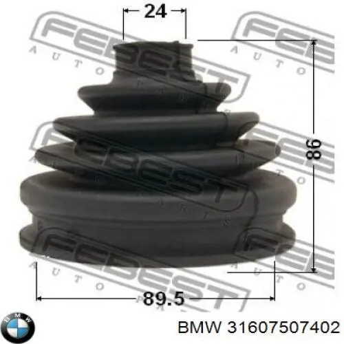 Пильник шарніра кутових швидкостей зовнішній передній BMW 31607507402 ціна, від 10.21 USD