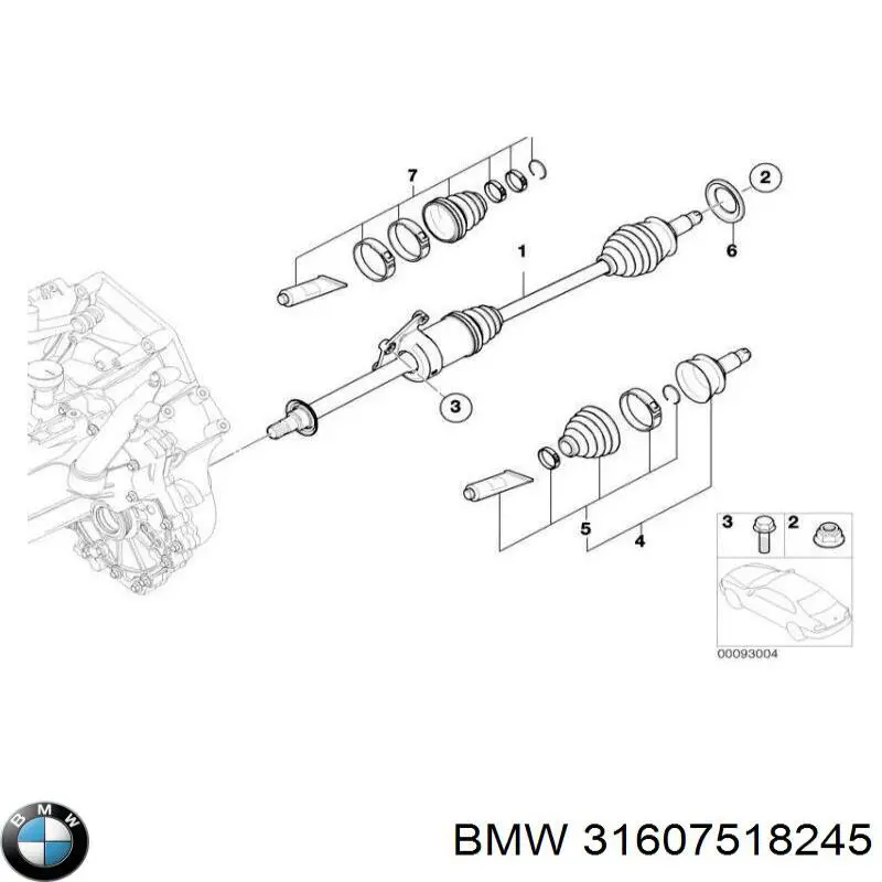 Купити 31607518245 BMW Пильник шарніра приводу