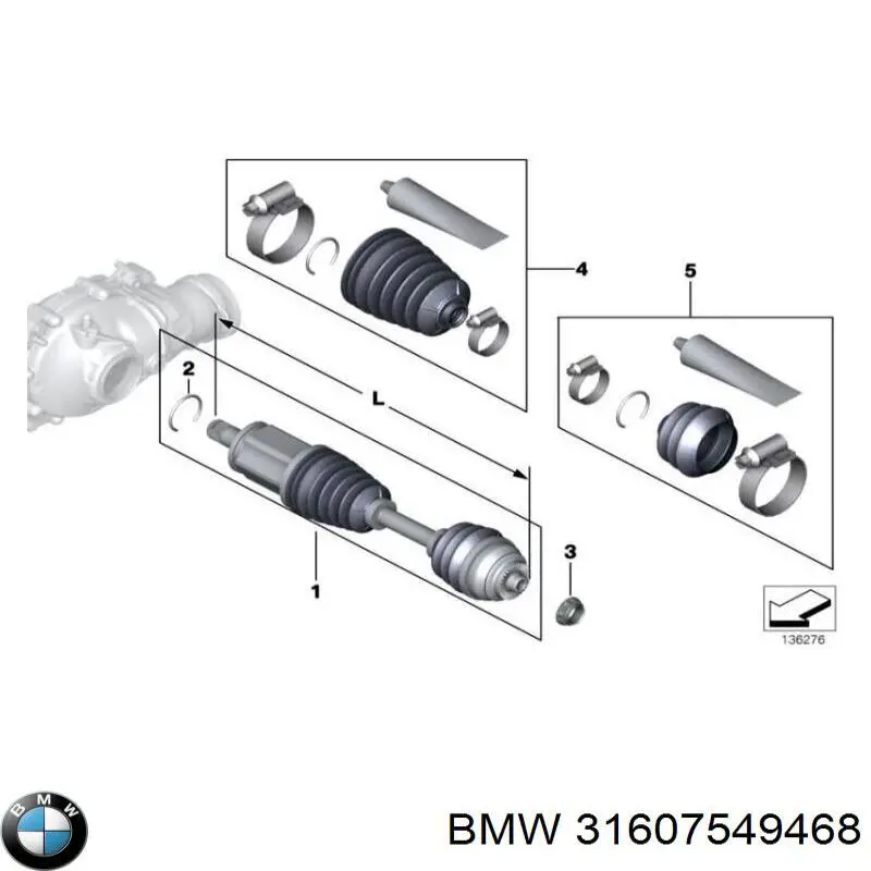 Купити 31607549468 BMW Пильник шарніра приводу