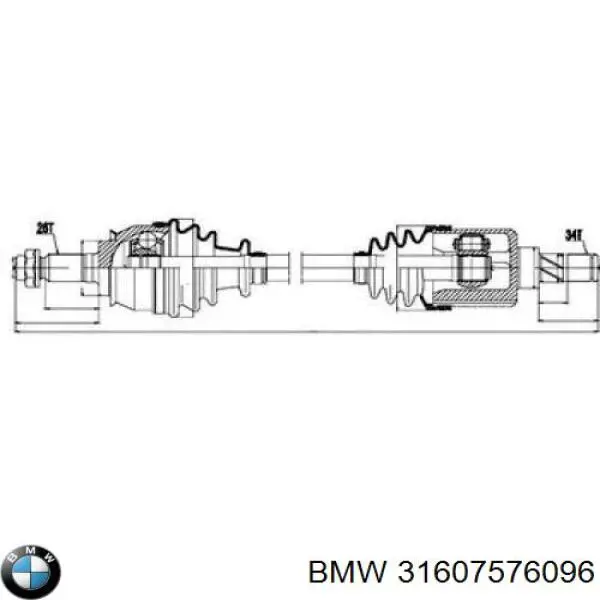 Купити 31607576096 BMW Ліва піввісь
