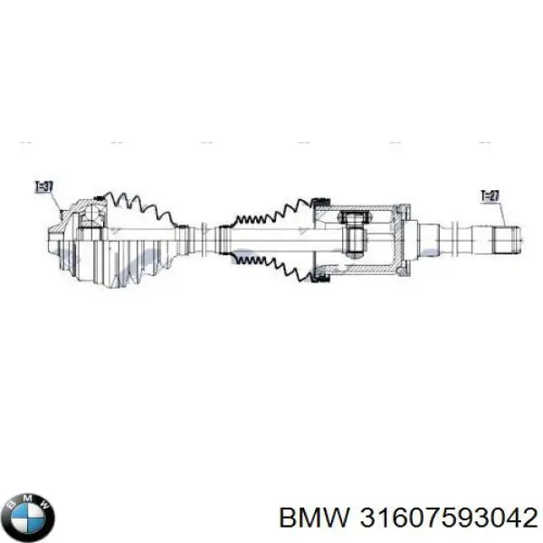 Купити 31607593042 BMW Піввісь права