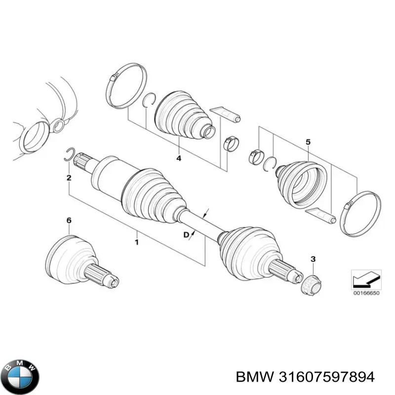  BMW 31607597894 ціна, від 89.62 USD