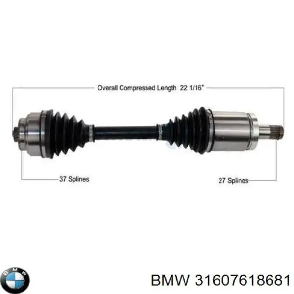 Купити 31607618681 BMW Ліва піввісь