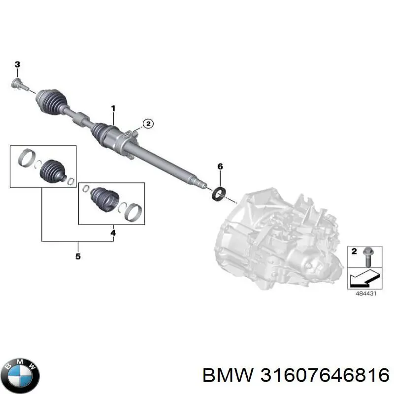 Піввісь передня, права BMW 15540010 ціна, від 139.58 USD