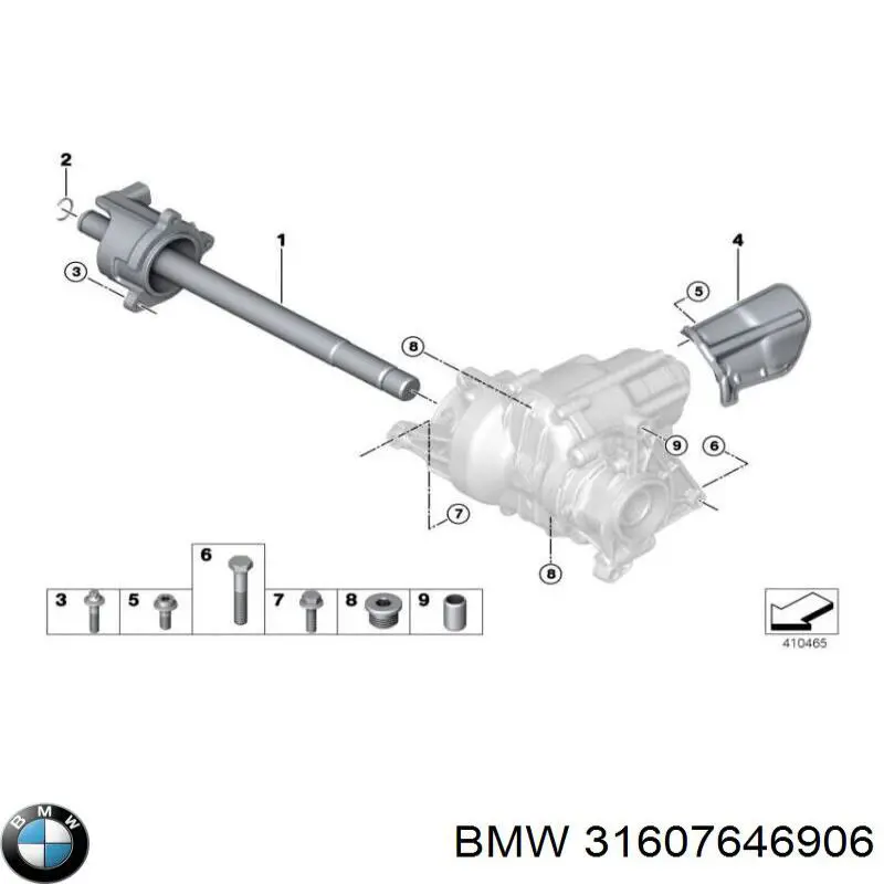 Вал приводу піввісь, проміжний BMW 31607646906 ціна, від 223.19 USD