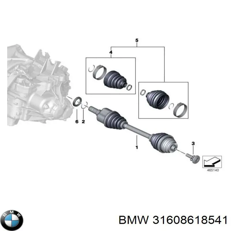 31608618541 BMW пильник шруса внутрішній, передній піввісі