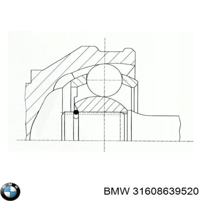31608639520 BMW Привід передній правий